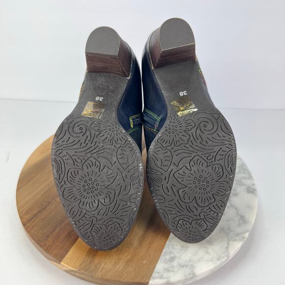 NEW L'Artiste By Spring Step 38 Captivate Women's Leather Block Heel Boots - Picture 14 of 14